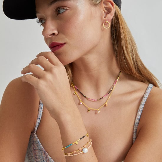 Luxenter ekhao armband i metallegering och champagne zirkonia 18K guldpläterad finish - Image 2