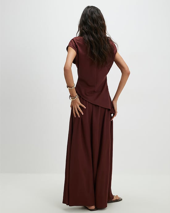 River Island Womens Maxi Skirt Brown Elasticated Waist - Image 4