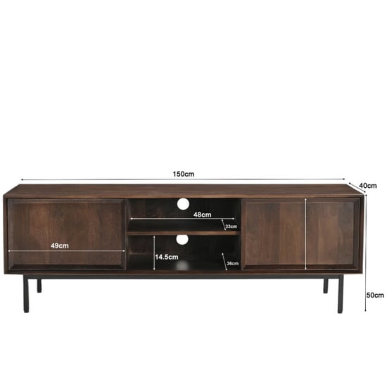 Livingfurn tv-meubel ravenstein brown 40x50x150cm - Image 3