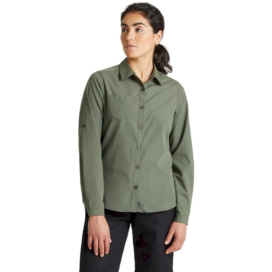 Craghoppers Dames/dames Expert Kiwi Shirt met lange mouwen (Donker ceder groen) - Image 1