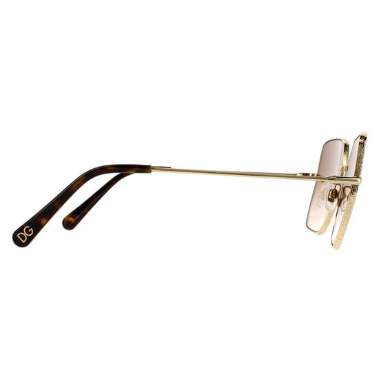 Dolce & Gabbana zonnebril DG2242 02/13 Gold Dark Brown Gradiënt - Image 4