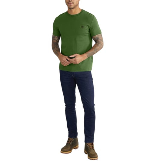 Timberland Mens T Shirts Classic Logo Summer Crew Neck Dunstan River Tops New - Image 3