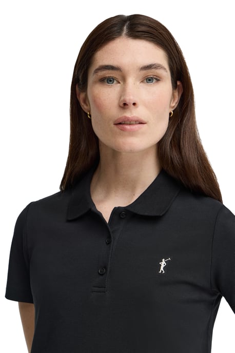 Zwarte polo met regular fit en geborduurd Rigby Go-logo - Image 4