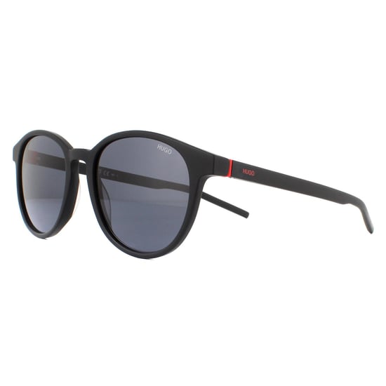 Hugo van Hugo Boss Round Mens mat zwart grijze zonnebril - Image 2