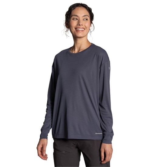Craghoppers Dames Nosilife Langsleeve T-Shirt (Anthraciet) - Image 1