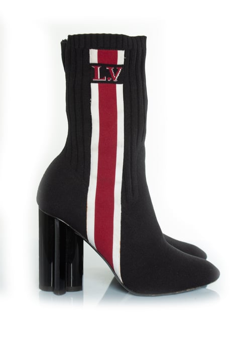 Louis Vuitton Silhouette black fabric boots - Image 5