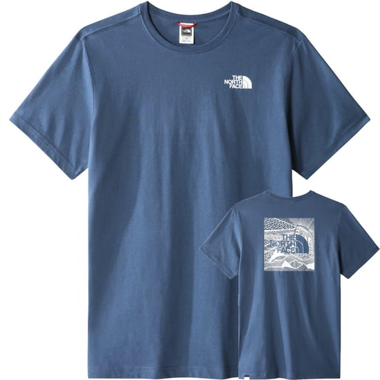 The North Face Men’s Short Sleeve Redbox Celebration T-Shirt, Shady Blue - Image 1