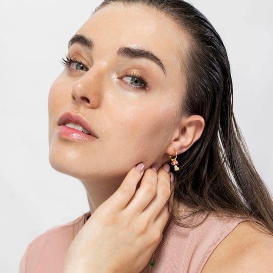 Luxenter Sterling Silver 925 and Rose Crystal earrings finished in 18k yellow gold - Heart - Image 4