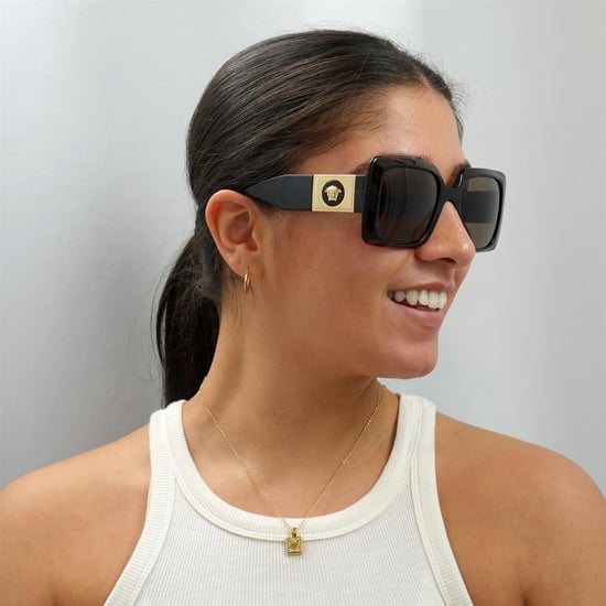 Versace Square Womens Havana Dark Brown Sunglasses - Image 5