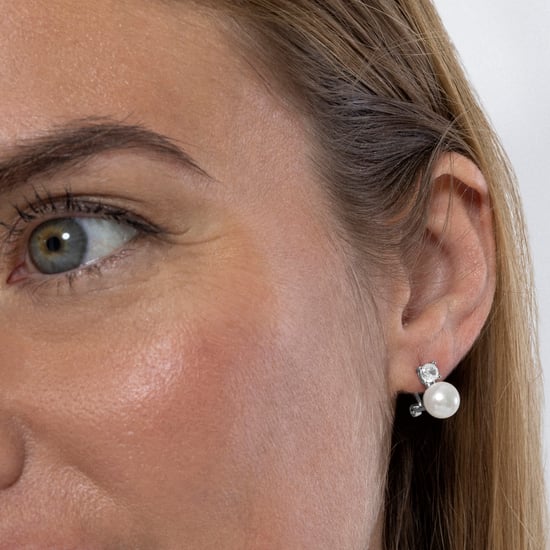 Luxenter 925 Sterling Silver Örhängen med Vit Rhodiumpläterad Pärla - Ohrun - Image 3