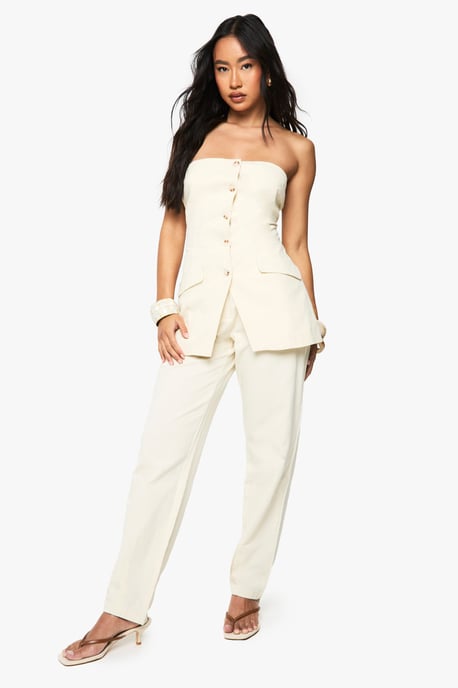 Linen Tailored Straight Leg Trouser - Image 3