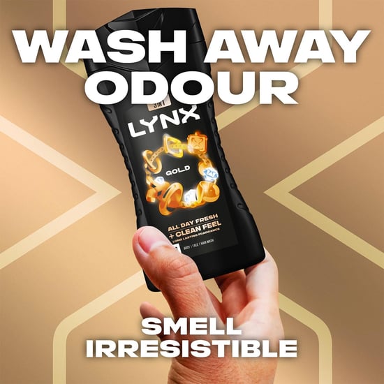 Lynx Gold 12-H Refreshing Fragrance Shower Gel Body Wash for Men, 12x225ml - Image 3