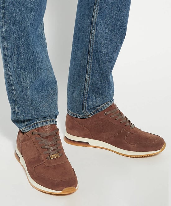 Dune Mens Trilogy Wf - Wide Fit Suede Lace Up Trainers - Image 3