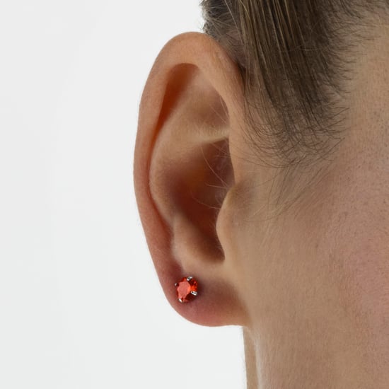 Luxenter, 925 sterling zilver en robijn gerhodineerde zirkonia oorbellen - Image 3