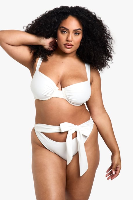 Plus Swimwear Essentials Tie High Waist Brief - Image 1