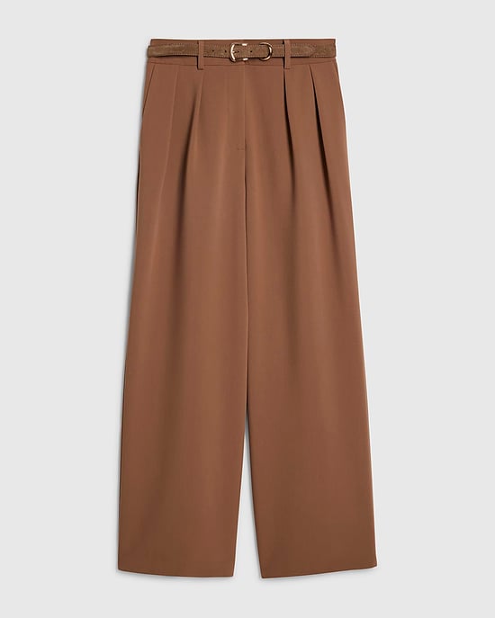 River Island Womens Wide Leg Trousers Brown Belted Loops - Image 6