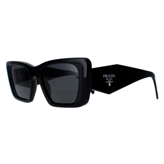 Prada Rectangle Womens Black Dark Grey PR08YS - Image 2