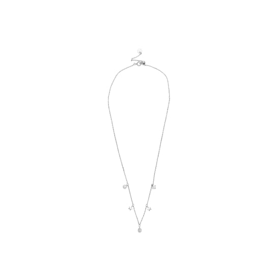 Necklace Luxenter Star necklace in 925 sterling silver and shiny rhodium plated finish zirconia - Image 3
