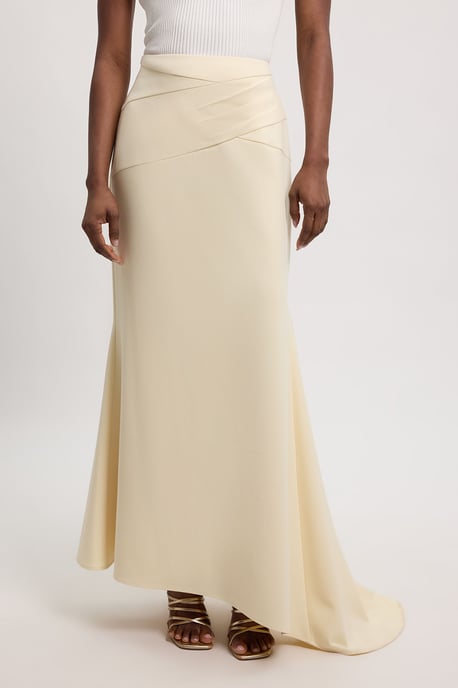 Compact Strech Waterfall Maxi Skirt - Image 2