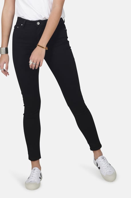 Black Organic Cotton Skinny Denim Jeans - Image 4
