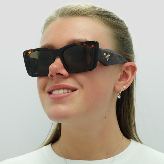 Prada Rectangle Womens Honey Havana Dark Brown PR08YS - Image 6
