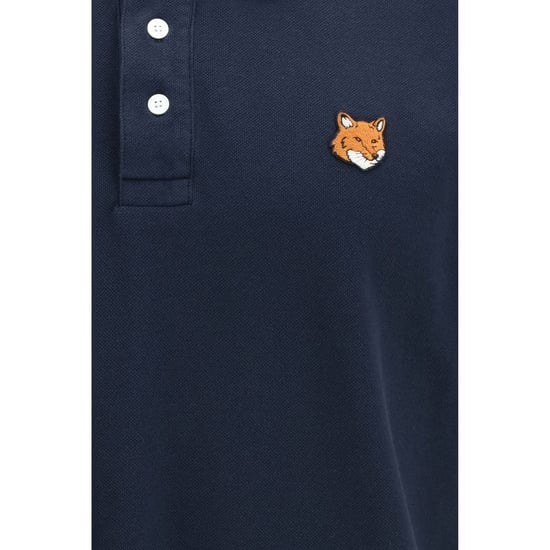 Maison Kitsuné Blauwe Katoenen Poloshirt - Image 3
