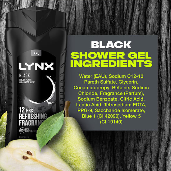 Lynx Black 12-H Refreshing Fragrance Shower Gel Body Wash for Men, 225ml - Image 6