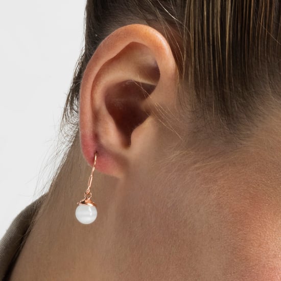 Luxenter yedia-örhängen i 925 sterling silver och cat's eye med 18K roséguldplätering - Image 3