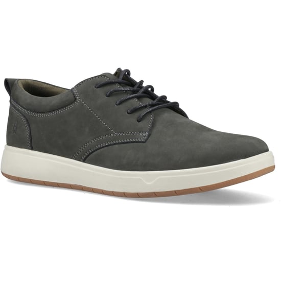 Hush Puppies Bowen Leren Heren Donker Khaki Veterschoenen - Image 1