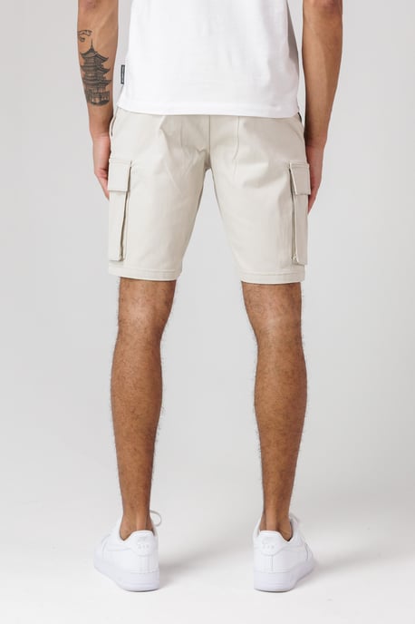 Stone Cotton Cargo Shorts - Image 2