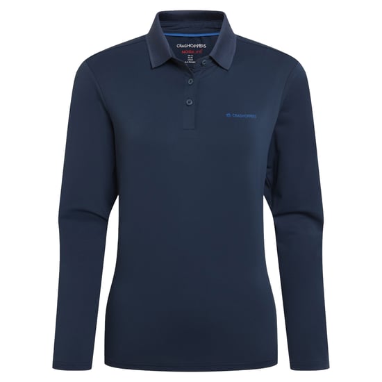 Craghoppers Womens/Ladies Thornbury Nosilife Long-Sleeved Golf Polo Shirt (Blue Navy) - Image 2