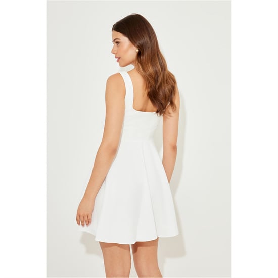 Women's Odd Muse Square Neck Mini Dress in White - Image 4