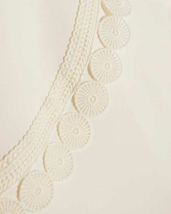 River Island Womens Shorts Cream Crochet Detail Zip Back - Image 5