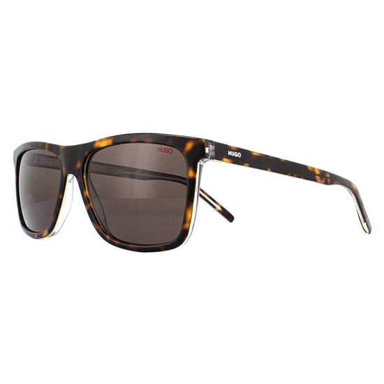 Hugo by Hugo Boss Rectangle Mens Havana Crystal Brown Sunglasses - Image 2