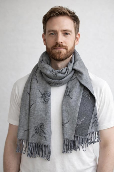 Highland Cow Reversible Scarf - Image 4