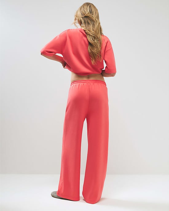 River Island Womens Joggers Orange Premium Drawstring Wide Leg - Image 3
