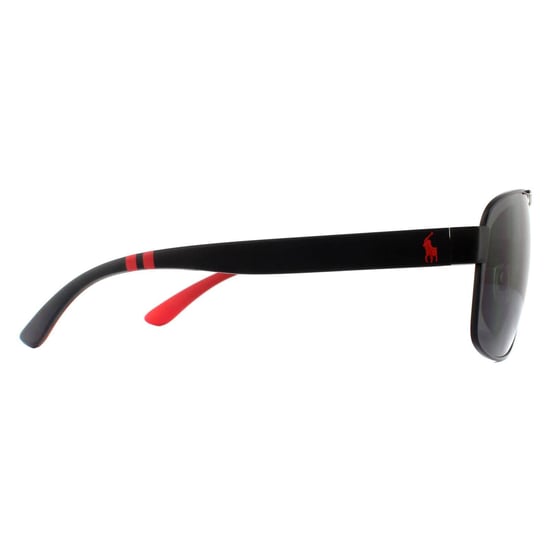 Polo Ralph Lauren Aviator Heren Mat Zwart Grijze Zonnebril - Image 4