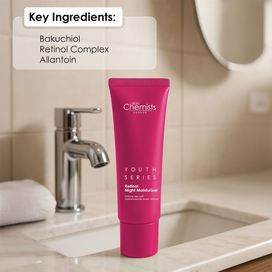 skinChemists Retinol & Bakuchiol Anti-Ageing Night Moisturiser 50ml for Fine Lines, Wrinkles, Loss of Firmness - Image 6
