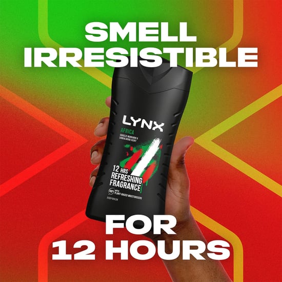 Lynx Africa 12-H Refreshing Fragrance Shower Gel Body Wash for Men, 6x225ml - Image 2