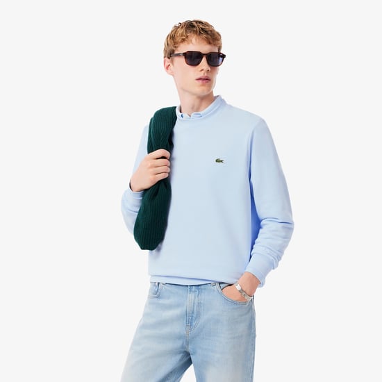 Lacoste Men's Crew Neck Sweatshirt Light Blue - Image 3
