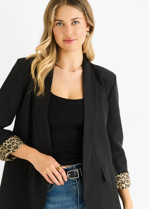 Contrasterende blazer van rand tot rand - Image 2