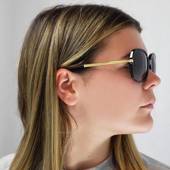 Michael Kors Square Womens Black Gold Light Grey Gradient Sunglasses - Image 6