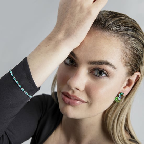 Luxenter armband, 925 sterling zilver, muanyala en smaragd kubieke zirkonia, gerhodineerd afgewerkt - Image 2