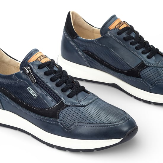Pikolinos Heren Blauwe Leren Gemakkelijk te Dragen Sneakers - Getafe - Image 6