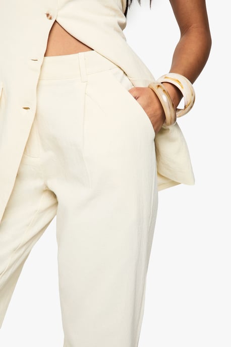 Linen Tailored Straight Leg Trouser - Image 4