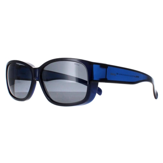 INVU Rectangle Unisex Transparent Blue Blue Polarized E2401 - Image 2