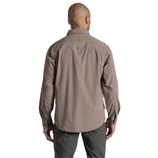 Craghoppers Mens Kiwi II Long-Sleeved Shirt (Pebble) - Image 3