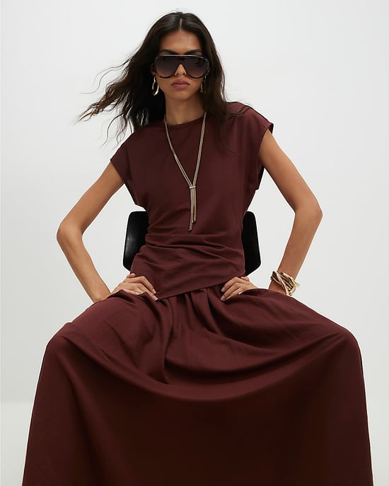River Island Womens Maxi Skirt Brown Elasticated Waist - Image 3