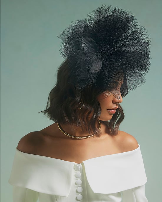 River Island Womens Fascinator Black Edie Netted Edwina Ibbotson - Image 1