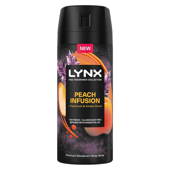 Lynx Body Spray Fine Fragrance Collection Peach Infusion for Men 150ml, 36 Pack - Image 3